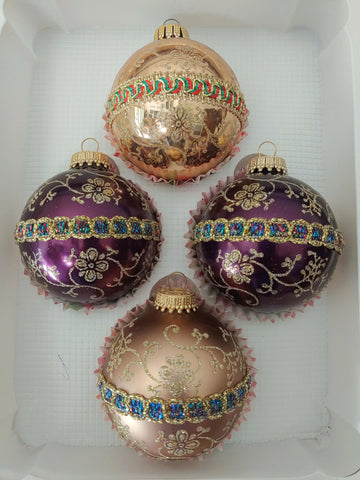 Vintage Krebs Victorian Christmas Ornaments