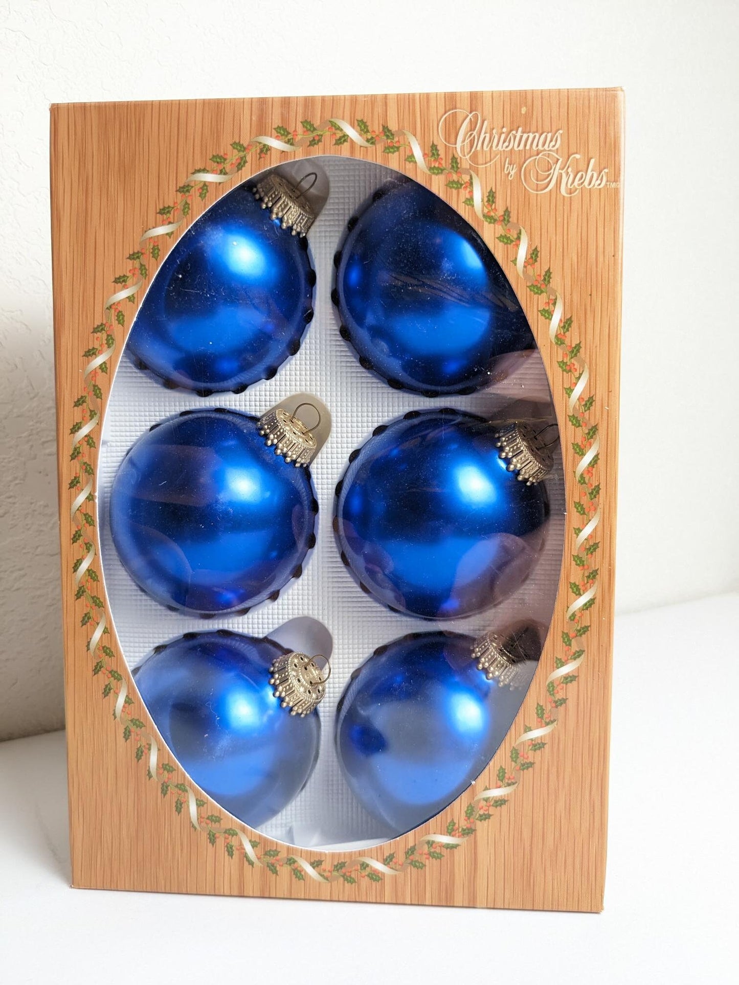 Vintage Krebs Blue Ornaments