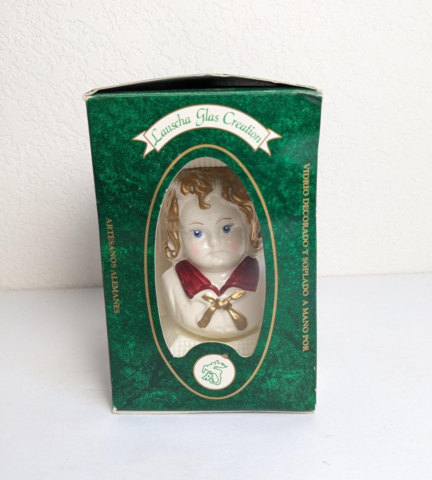 Vintage Lauscha Glas Girl Christmas Ornament, Made in Germany