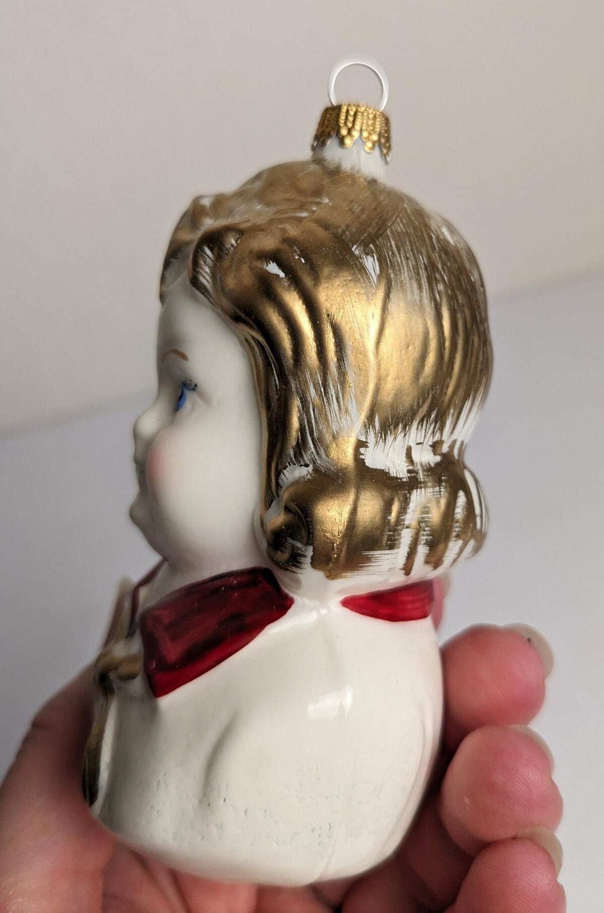 Vintage Lauscha Glas Girl Christmas Ornament, Made in Germany