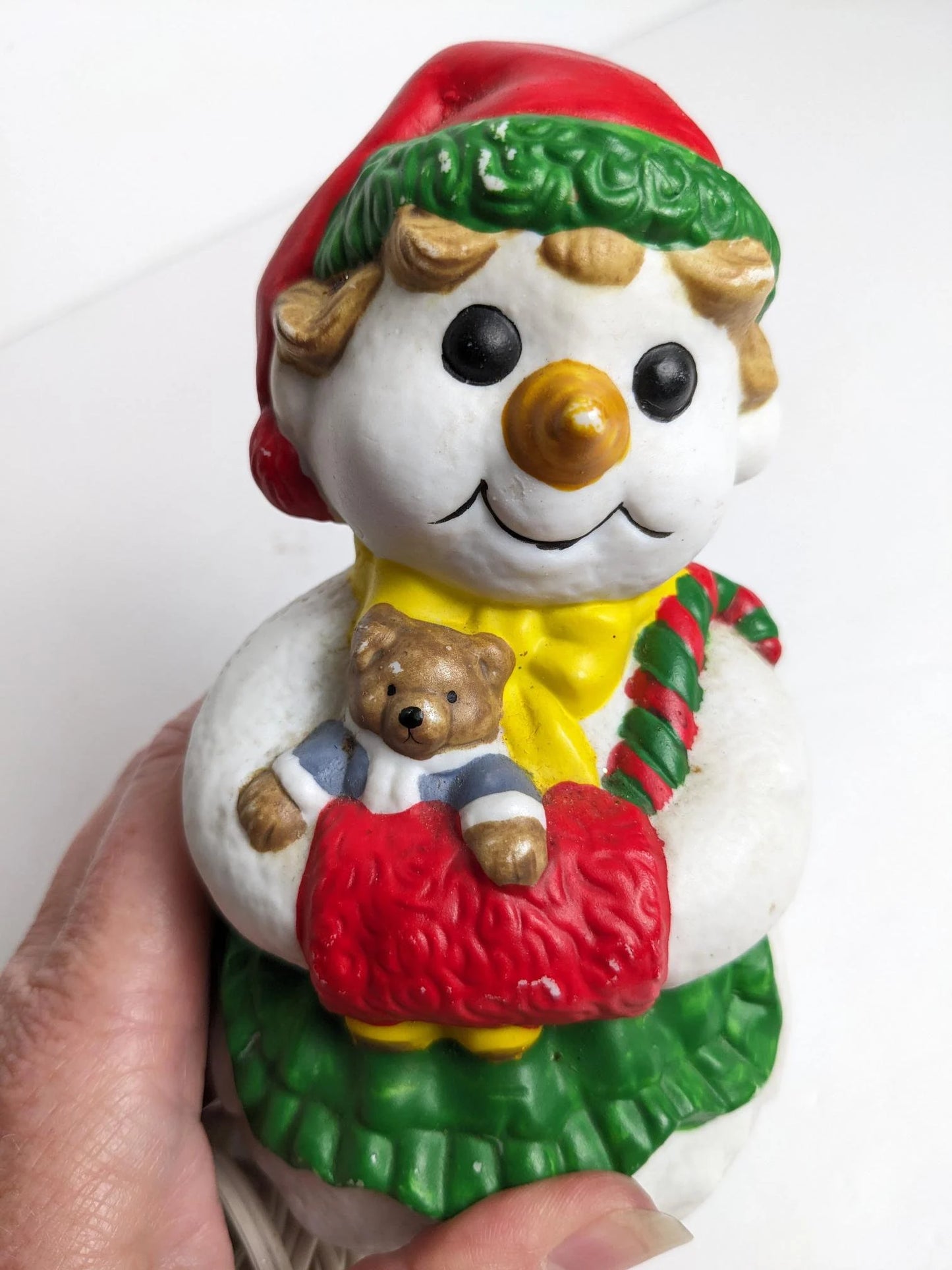 Vintage Ceramic Light Up Snowman