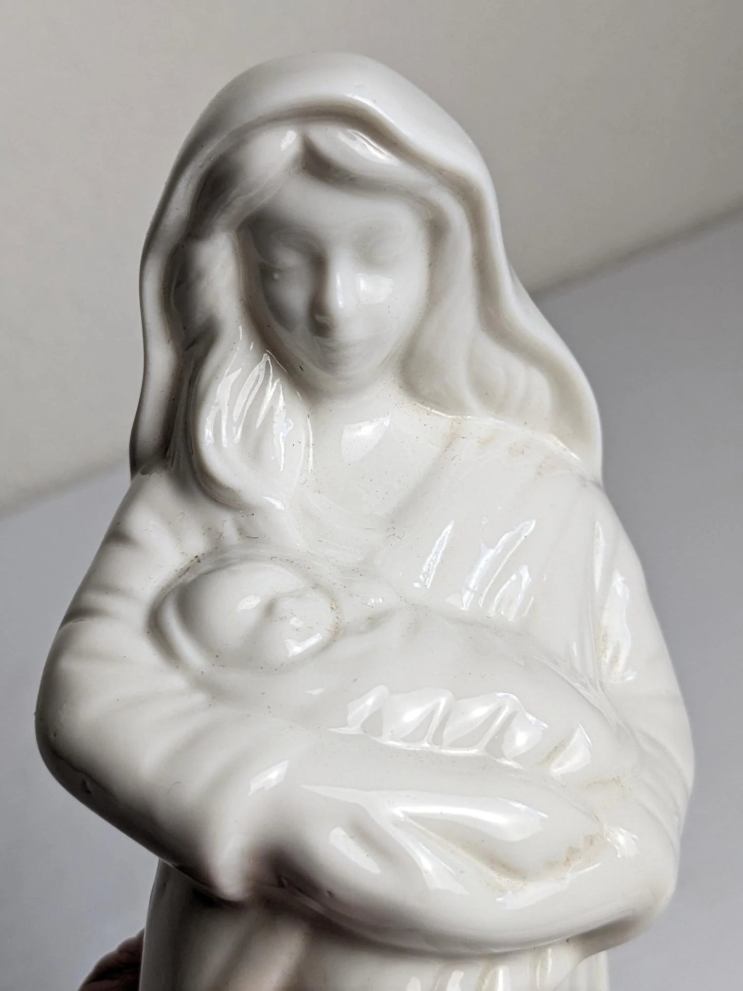 Mother Mary and Baby Jesus Light Up Figurine