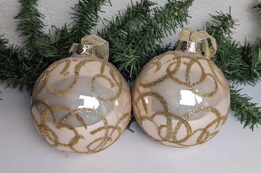 Vintage Glass Micro Bead Christmas Ornaments