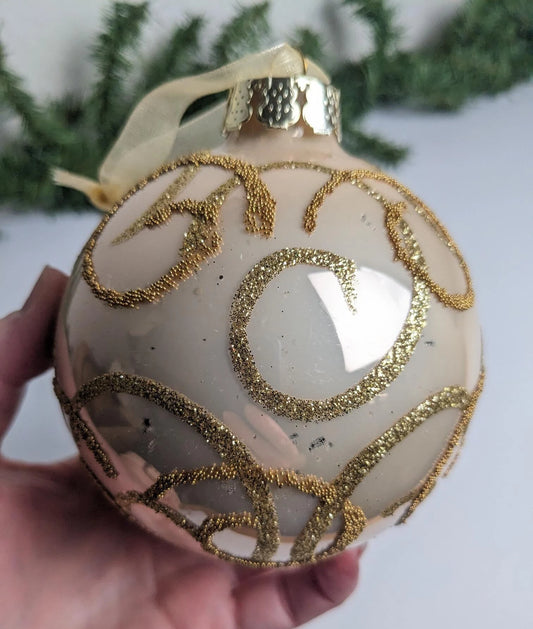 Vintage Glass Micro Bead Christmas Ornaments