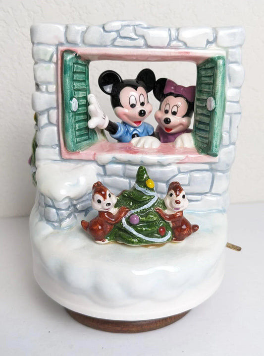 Mickey & Minnie Mouse Christmas Music Box