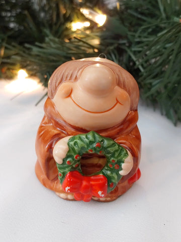 Monk with Wreath American Greetings Christmas Ornament