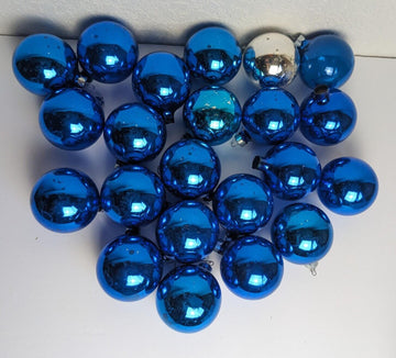 Vintage Blue Christmas Ornaments