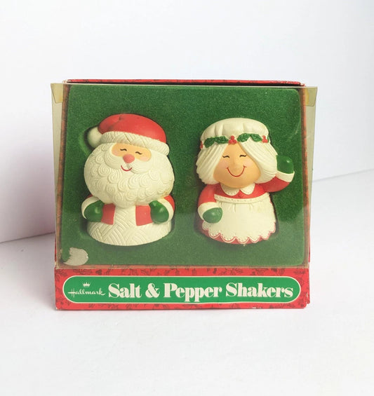 Vintage Hallmark Santa and Mrs. Claus Salt and Pepper Shakers