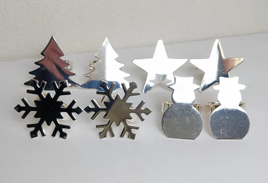 Silverplated Christmas Napkin Rings