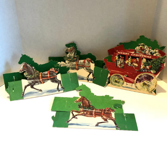 Vintage Paper Christmas and New Year Card Holders