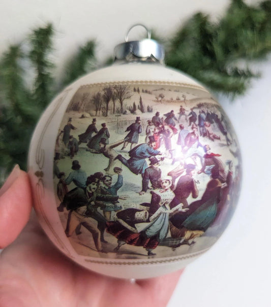 Vintage 1973 Currier and Ives Central Park Ornament