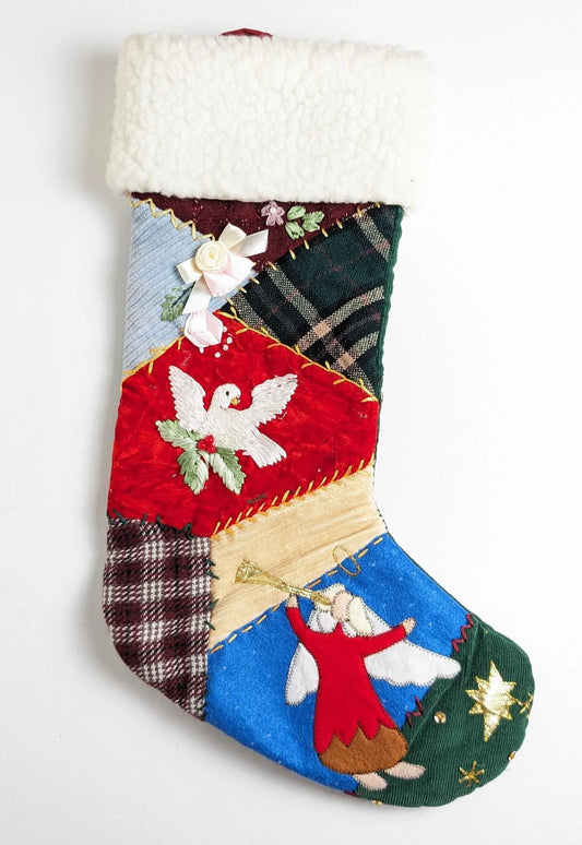 Vintage Victorian Patchwork Stocking