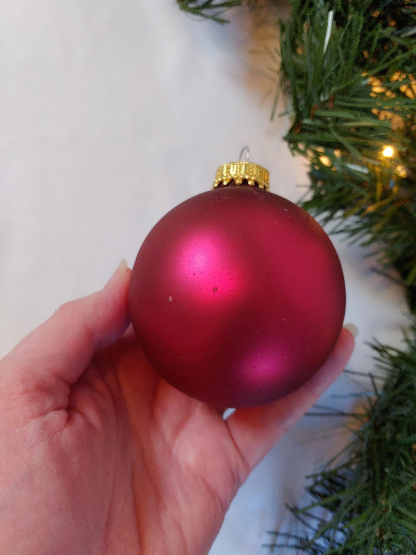 Hot Pink Matte Christmas Krebs Ornaments