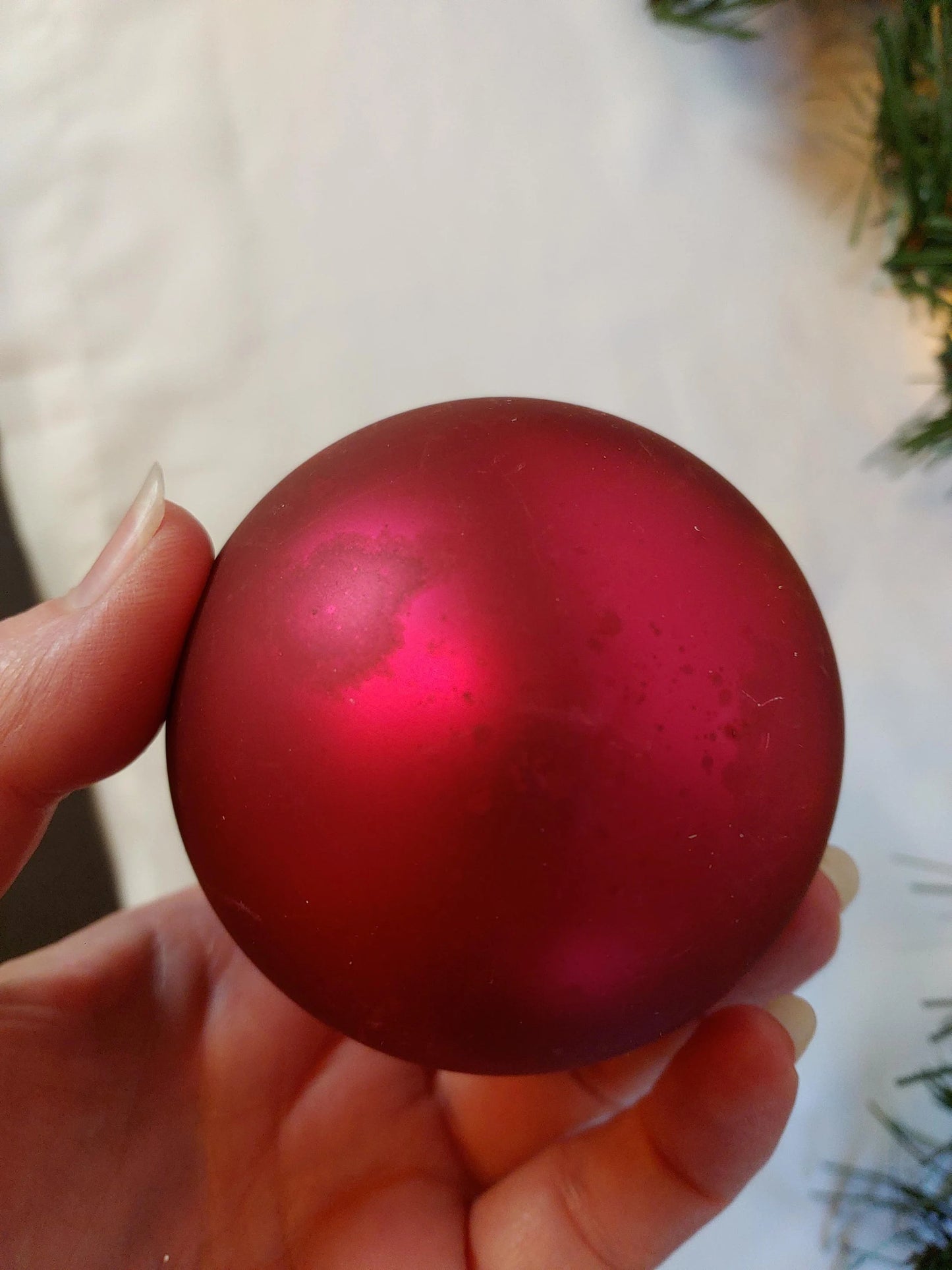 Hot Pink Matte Christmas Krebs Ornaments