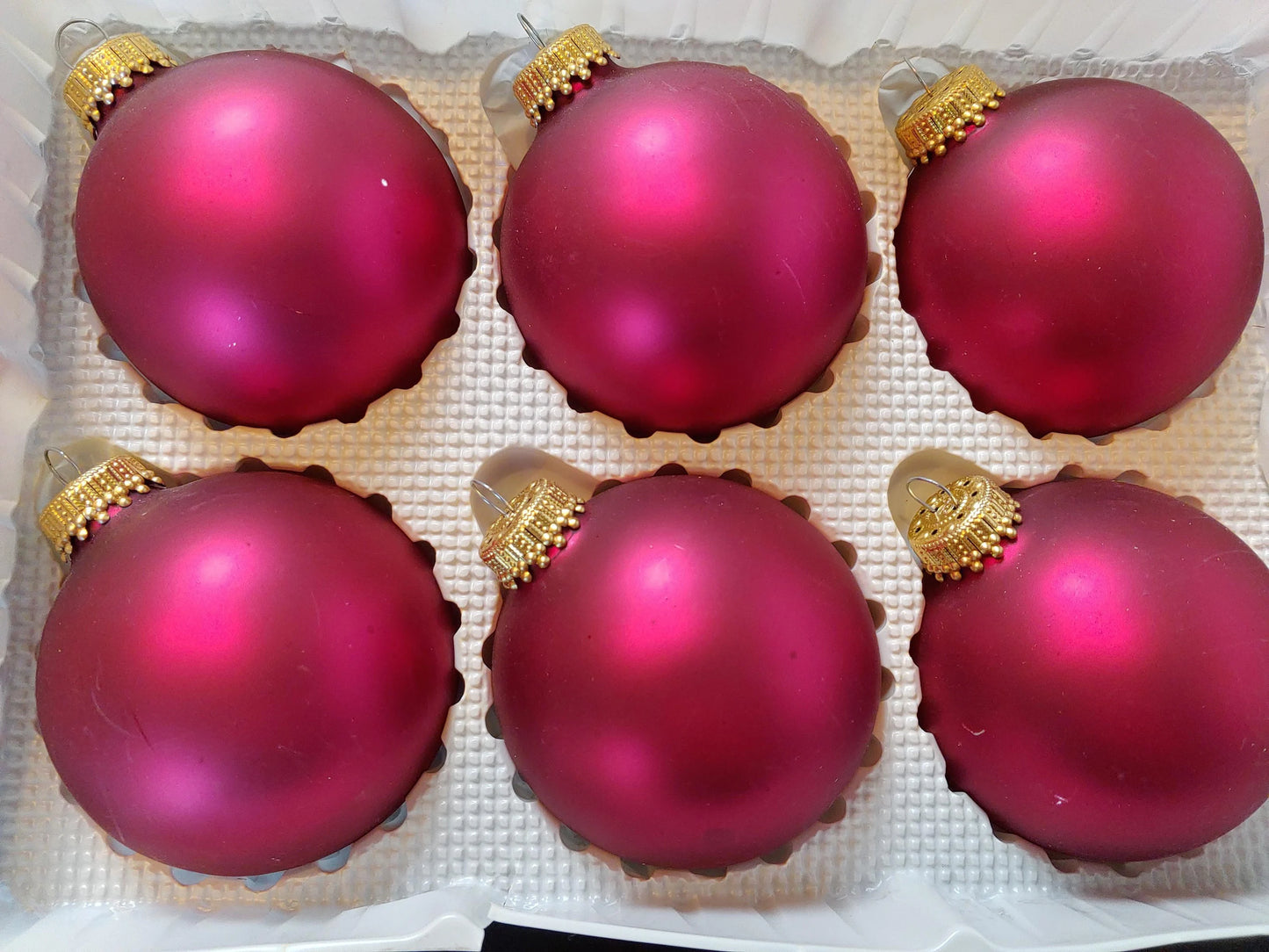 Hot Pink Matte Christmas Krebs Ornaments