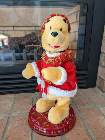Winnie the Pooh Animated Christmas Tabletop Decor