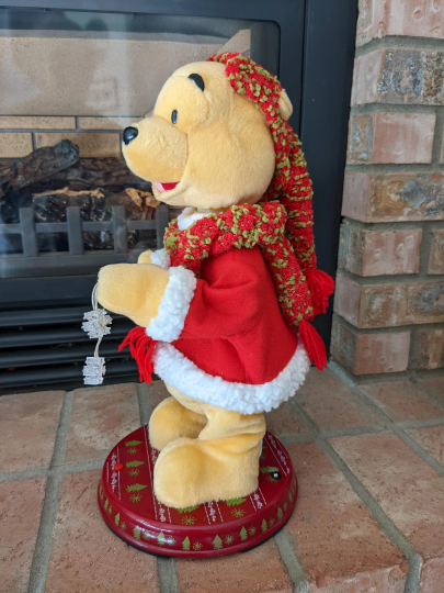 Winnie the Pooh Animated Christmas Tabletop Decor