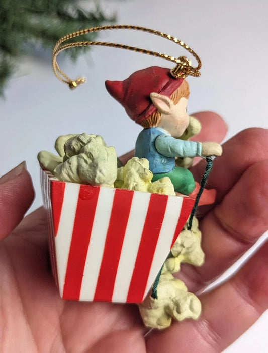 Vintage 1992 Lustre Fame Popcorn Ornament