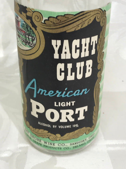 Vintage Yacht Club American Light Port Wine Bottle