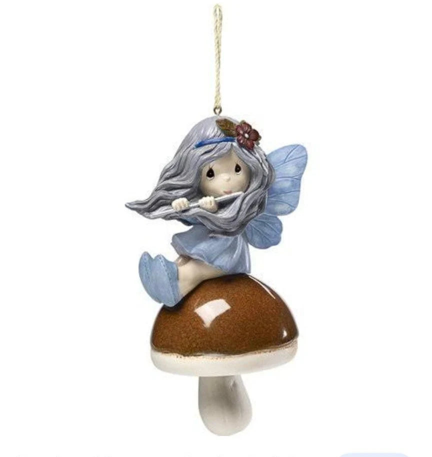 Precious Moments Forest Fairy on Mushroom Bell Ornament