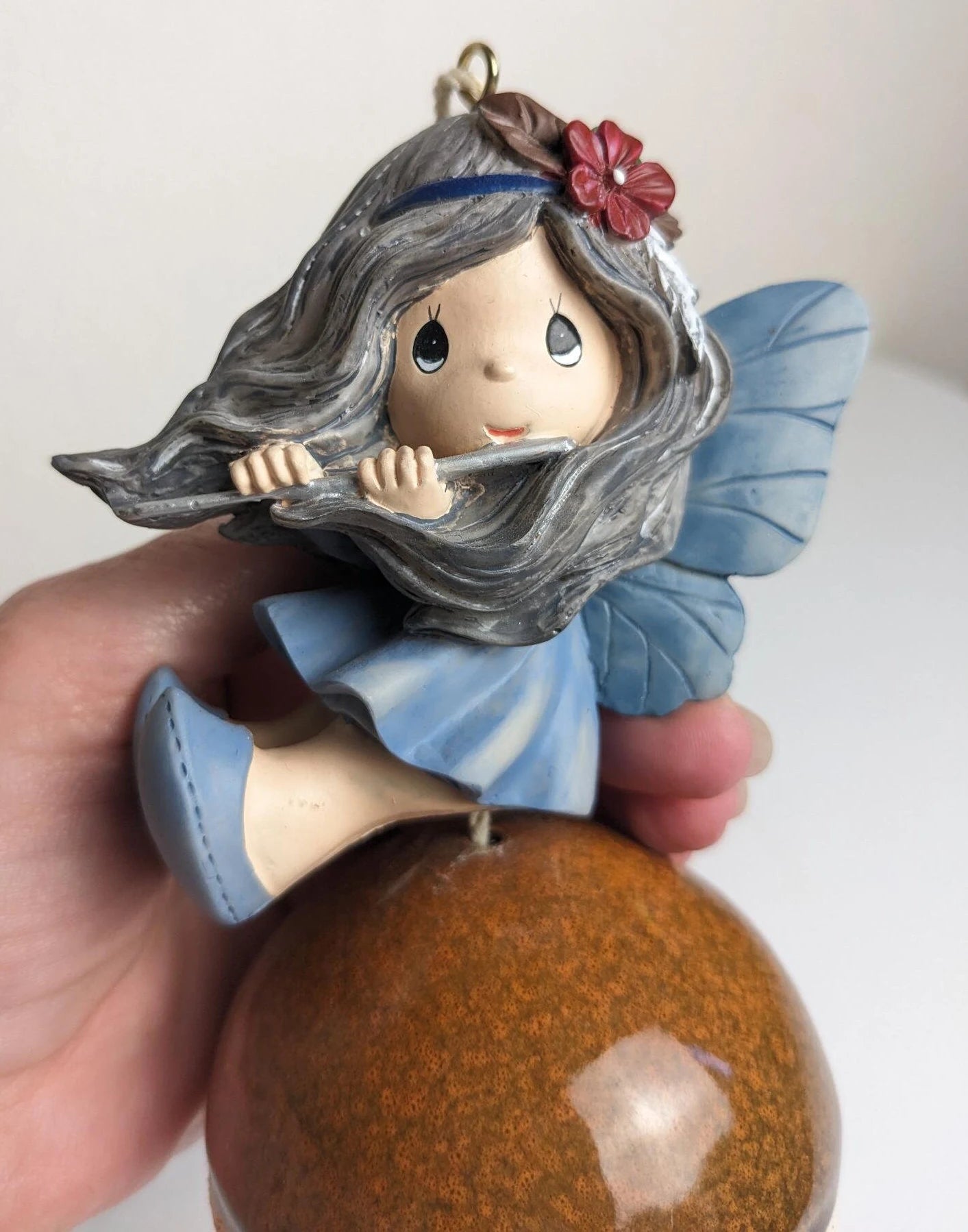 Precious Moments Forest Fairy on Mushroom Bell Ornament