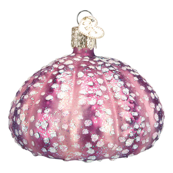 Sea Urchins Purple or Gold Blown Glass Tree Ornament by Old World Christmas