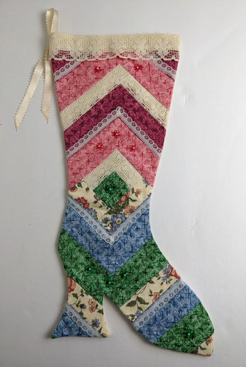 Victorian Quilted High Heel Stocking
