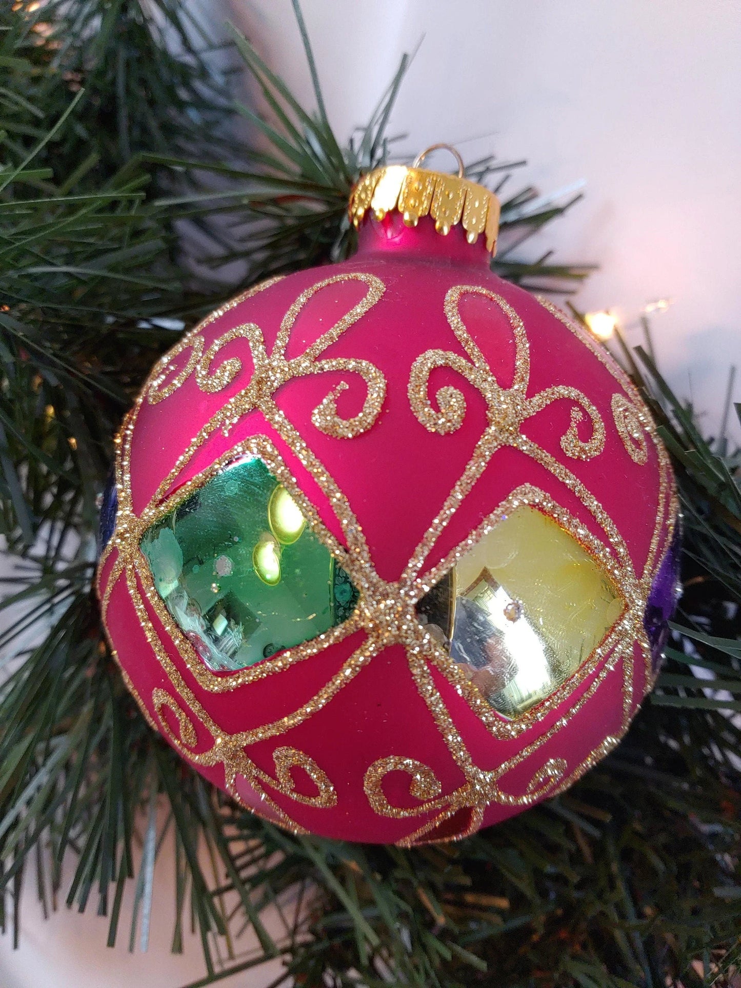 Shiny Red Glass Christmas Ornaments