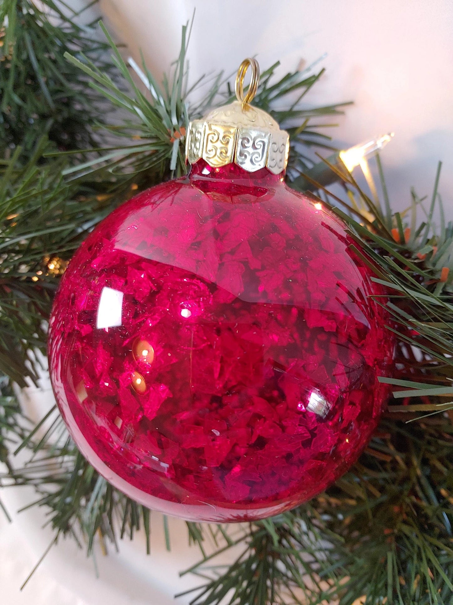 Shiny Red Glass Christmas Ornaments