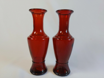 Vintage Red Bud Vases