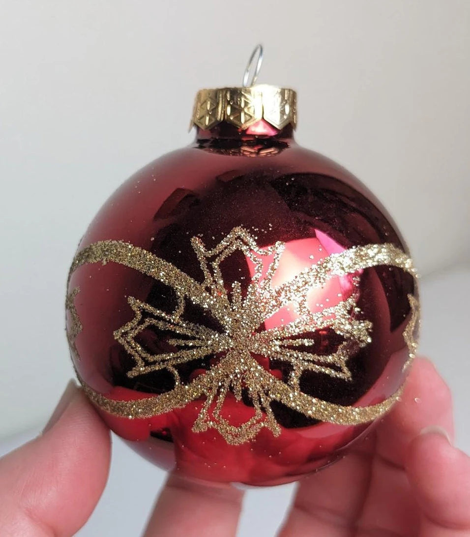 Red and Gold Christmas Ornaments