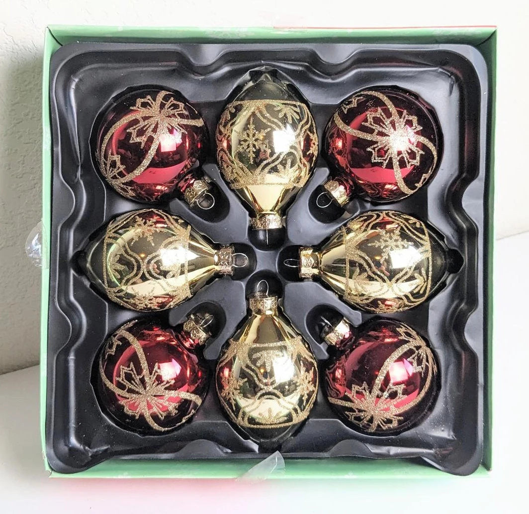 Red and Gold Christmas Ornaments