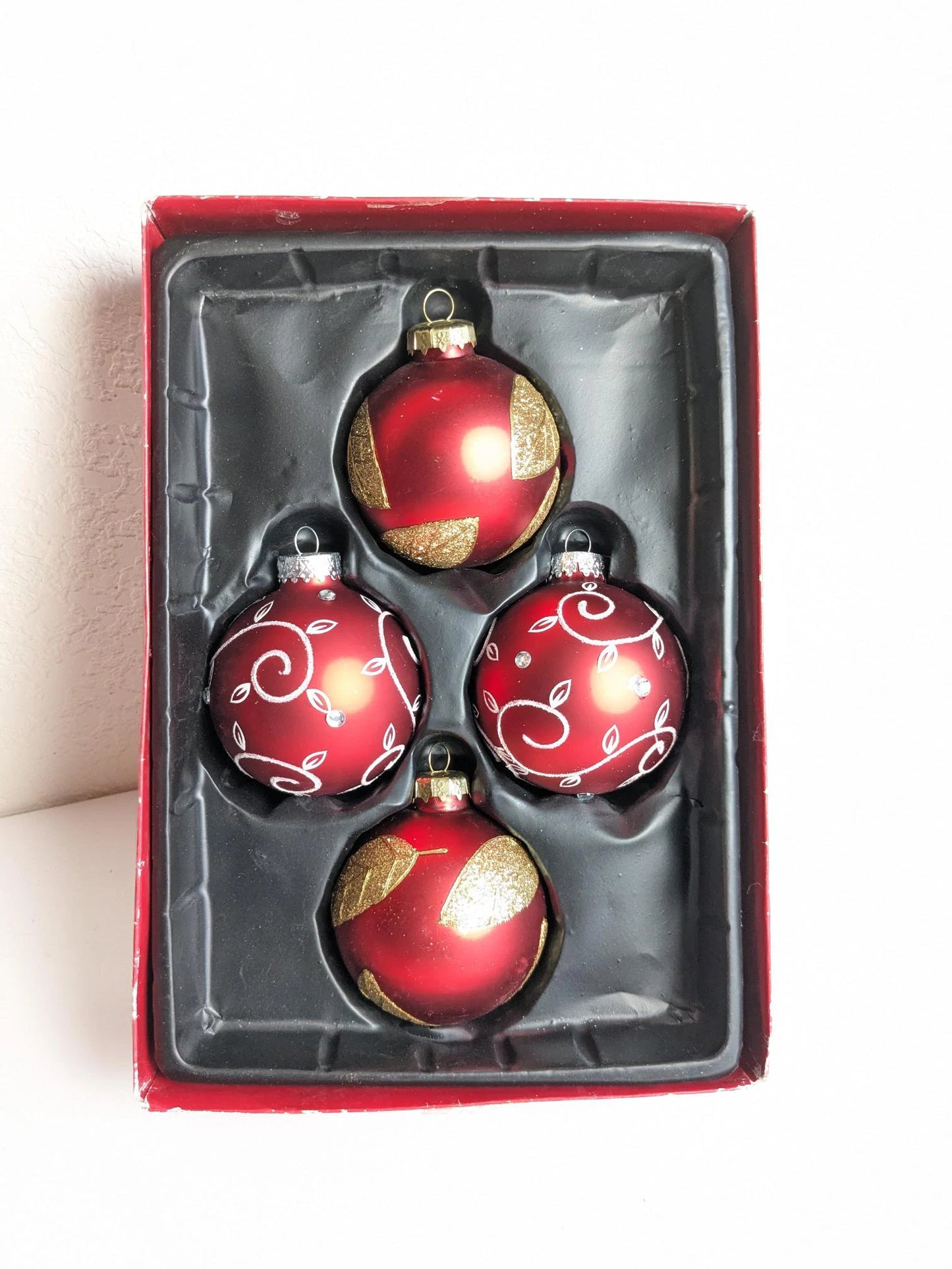 Vintage Red Christmas Ornaments