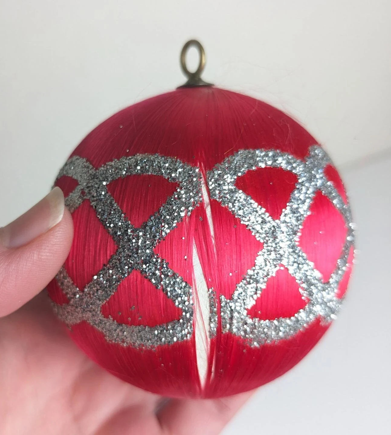 Vintage Red Satin Ornaments