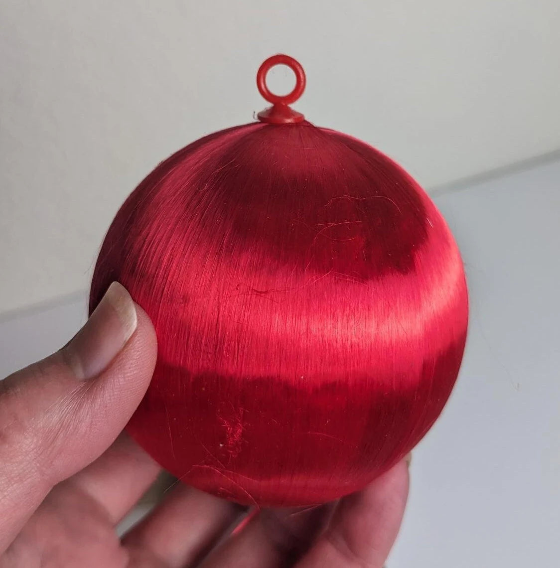 Vintage Red Satin Ornaments