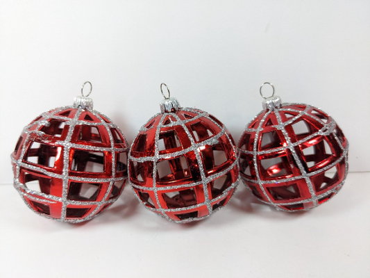 Jewel Brite Red and Gold Christmas Ornaments