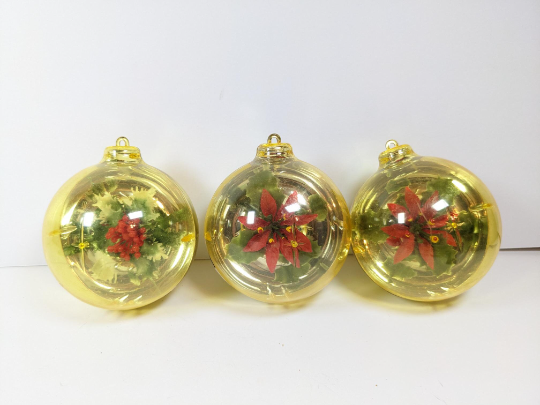 Jewel Brite Red and Gold Christmas Ornaments