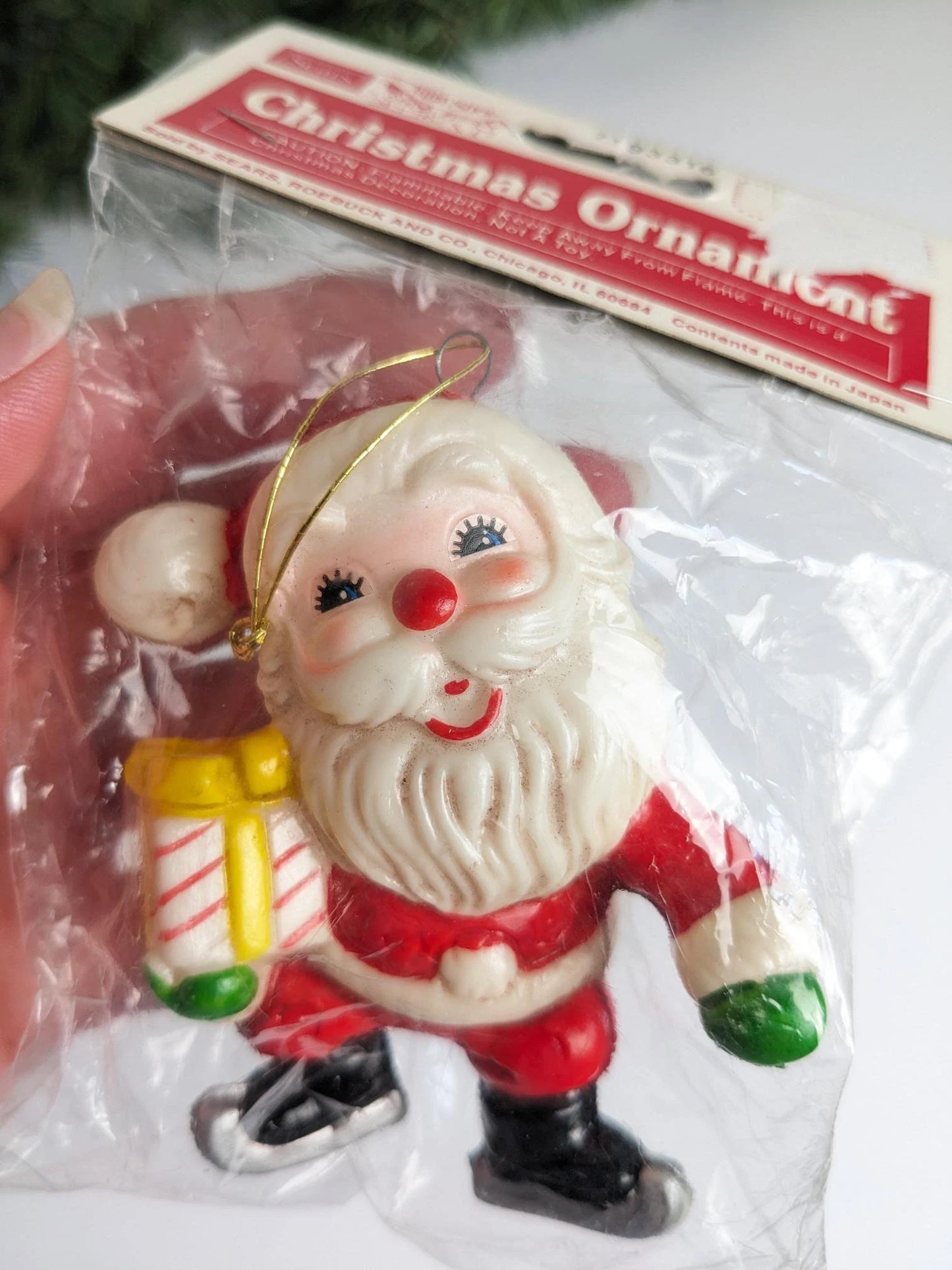 Ice Skating Santa Claus Christmas Ornament