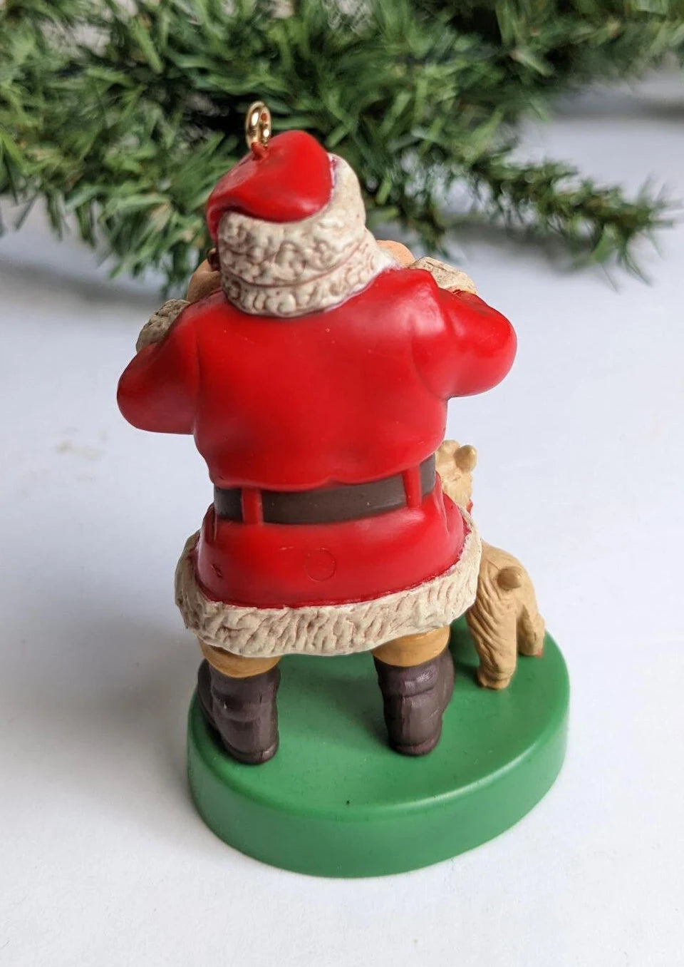 Vintage Santa and Terrier Coca Cola Ornament