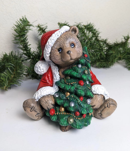Vintage Ceramic Christmas Santa Bear