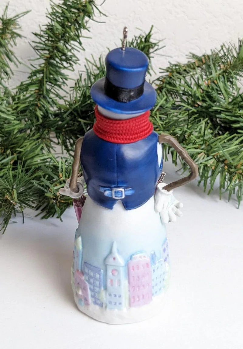 Skylar A. Woolscarf Snowman Christmas Ornament