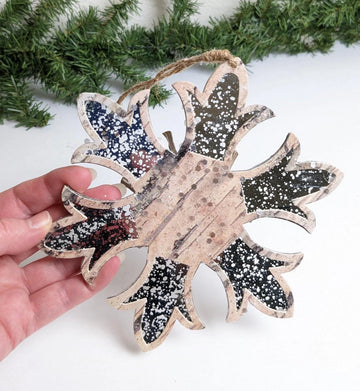Rustic Snowflake Christmas Ornament