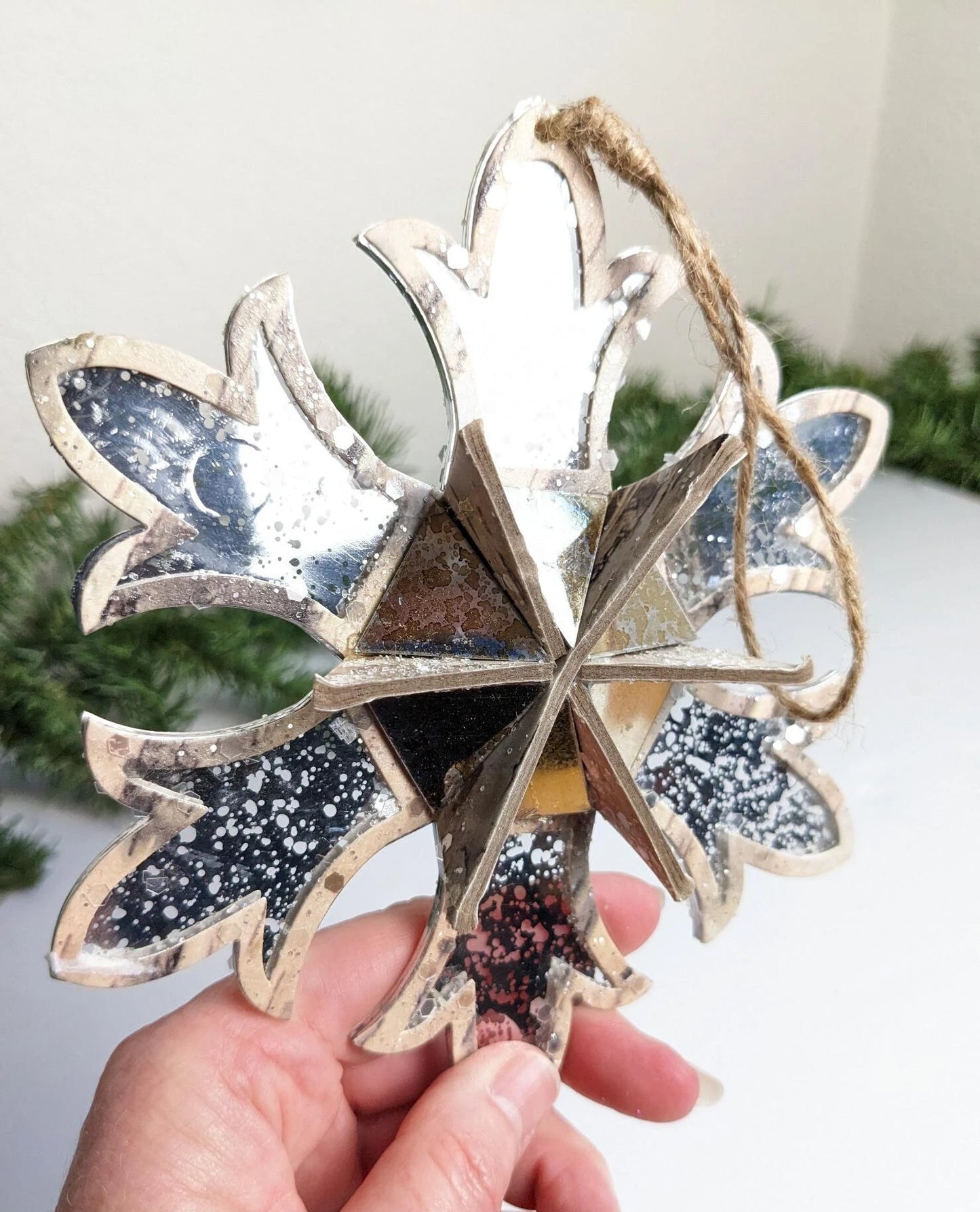 Rustic Snowflake Christmas Ornament