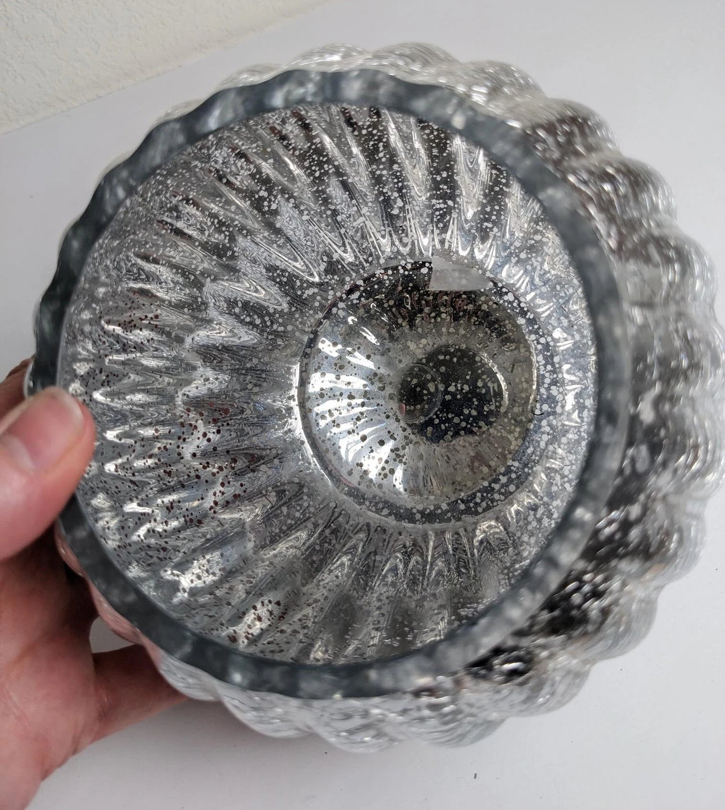 Vintage Silver Hurricane Candle Holder