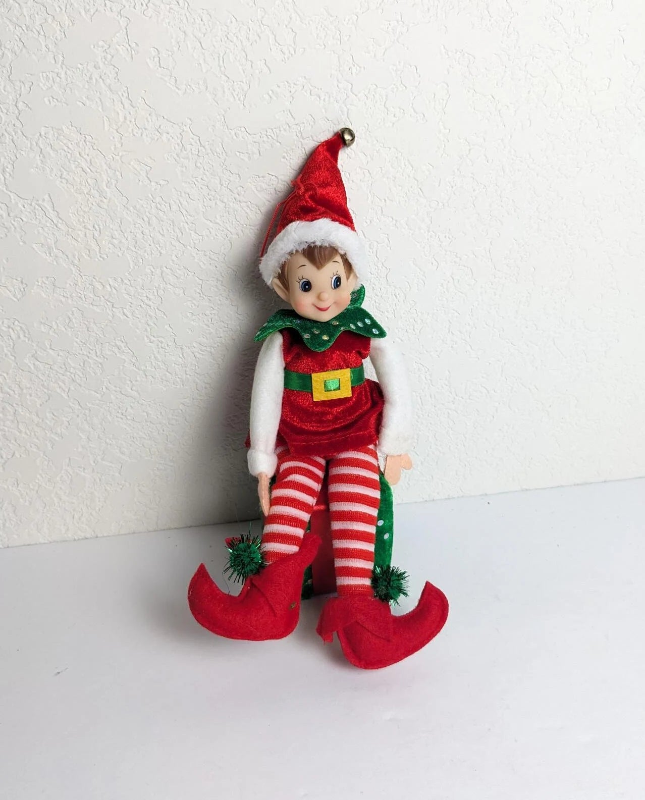 Christmas Elf Sitting Present Ornament