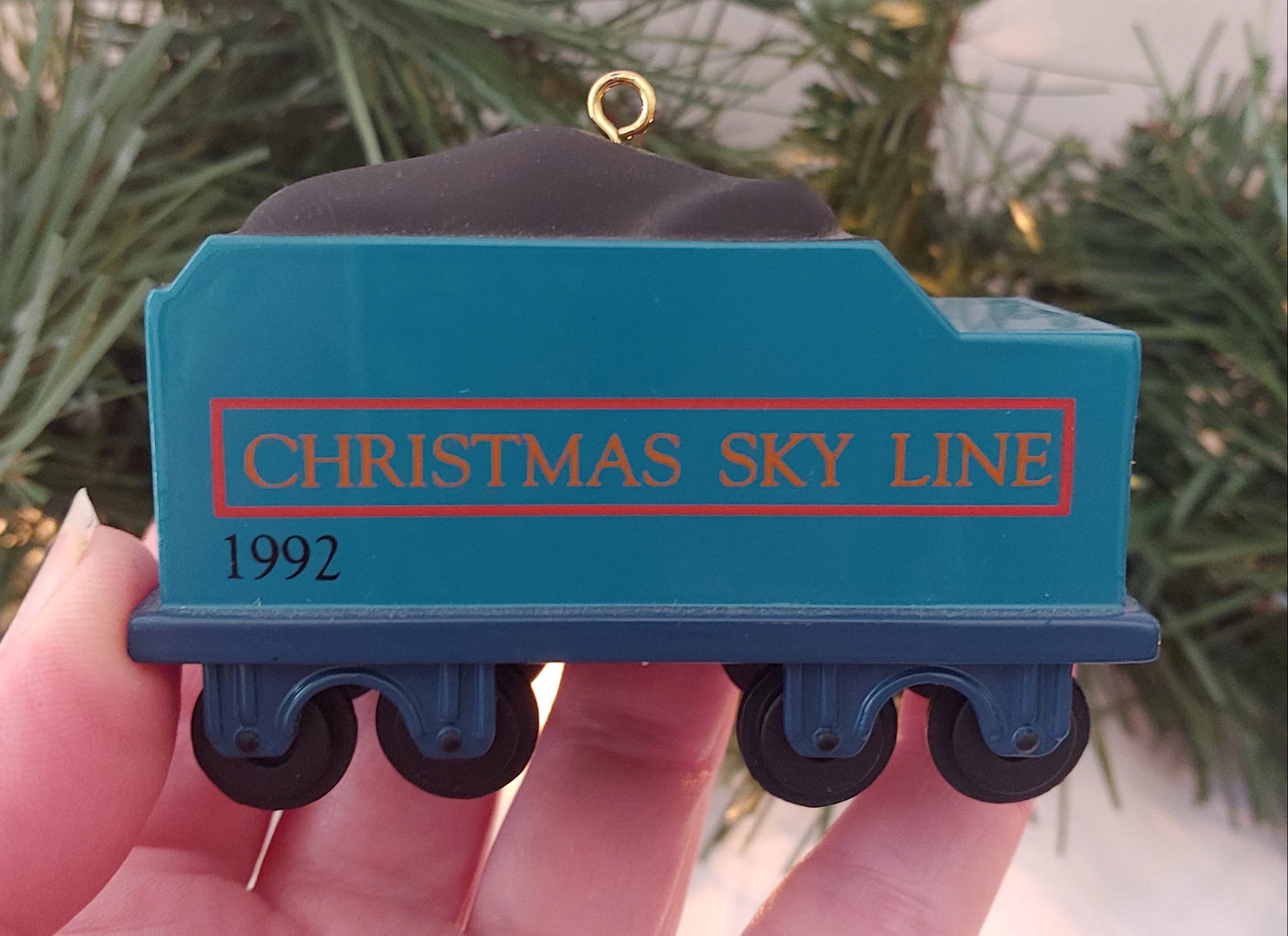 Hallmark 1992 Sky Line Coal Car Christmas Ornament