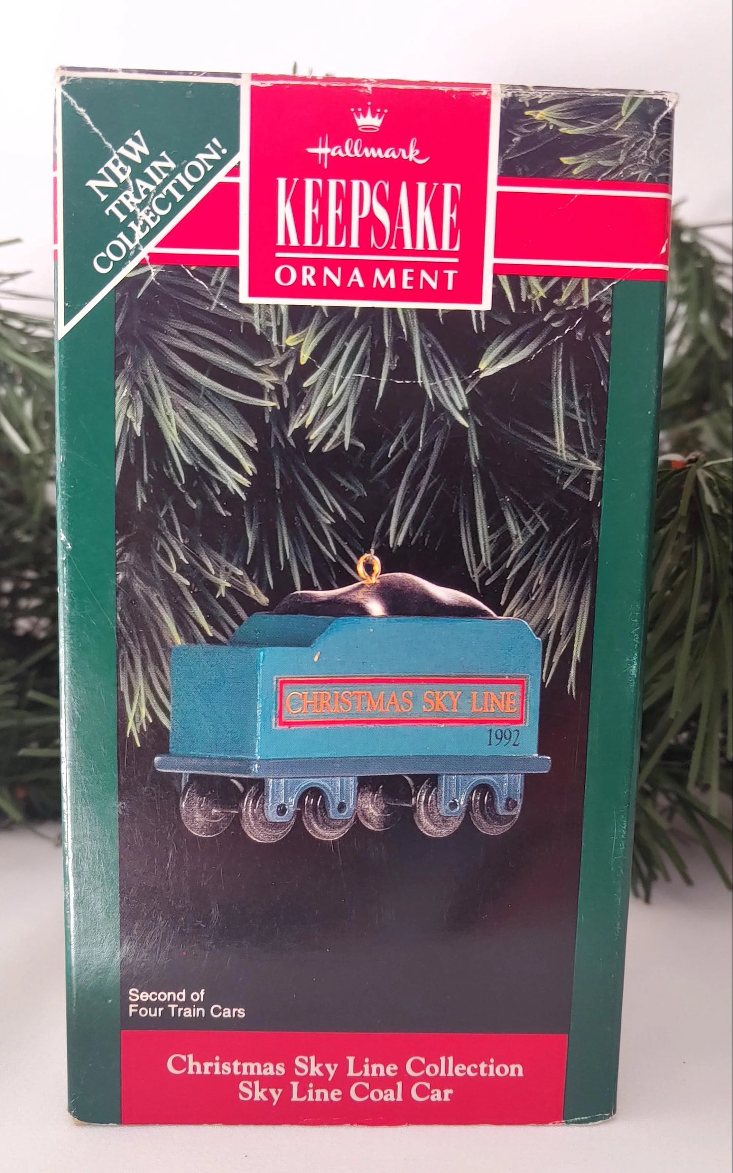 Hallmark 1992 Sky Line Coal Car Christmas Ornament