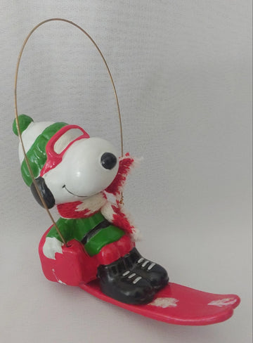 Snoopy Ski Lift Peanuts Christmas Ornament