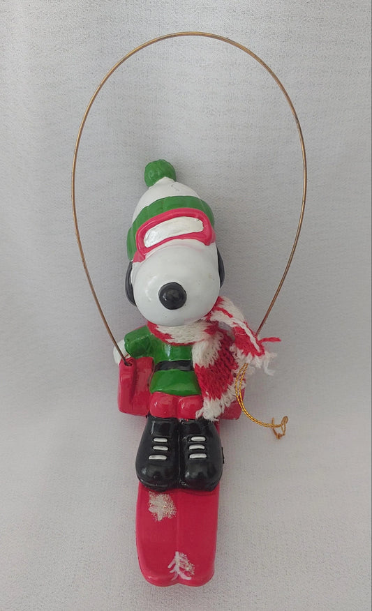 Snoopy Ski Lift Peanuts Christmas Ornament