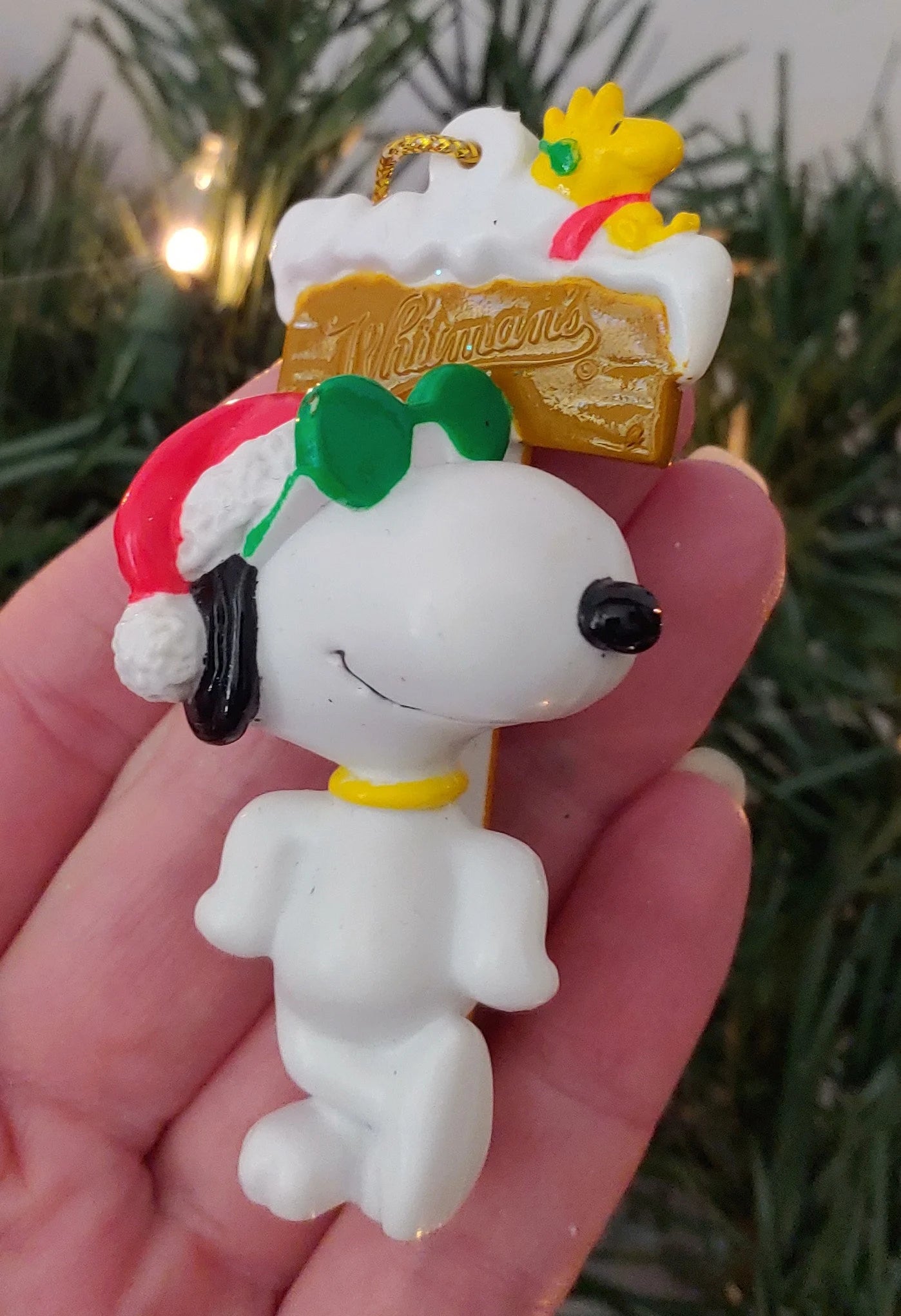 Snoopy Cool Joe and Woodstock Whitman's Christmas Ornament